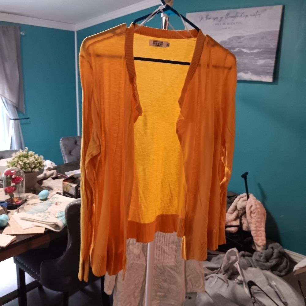 Vibrant  Yellow Cardigan